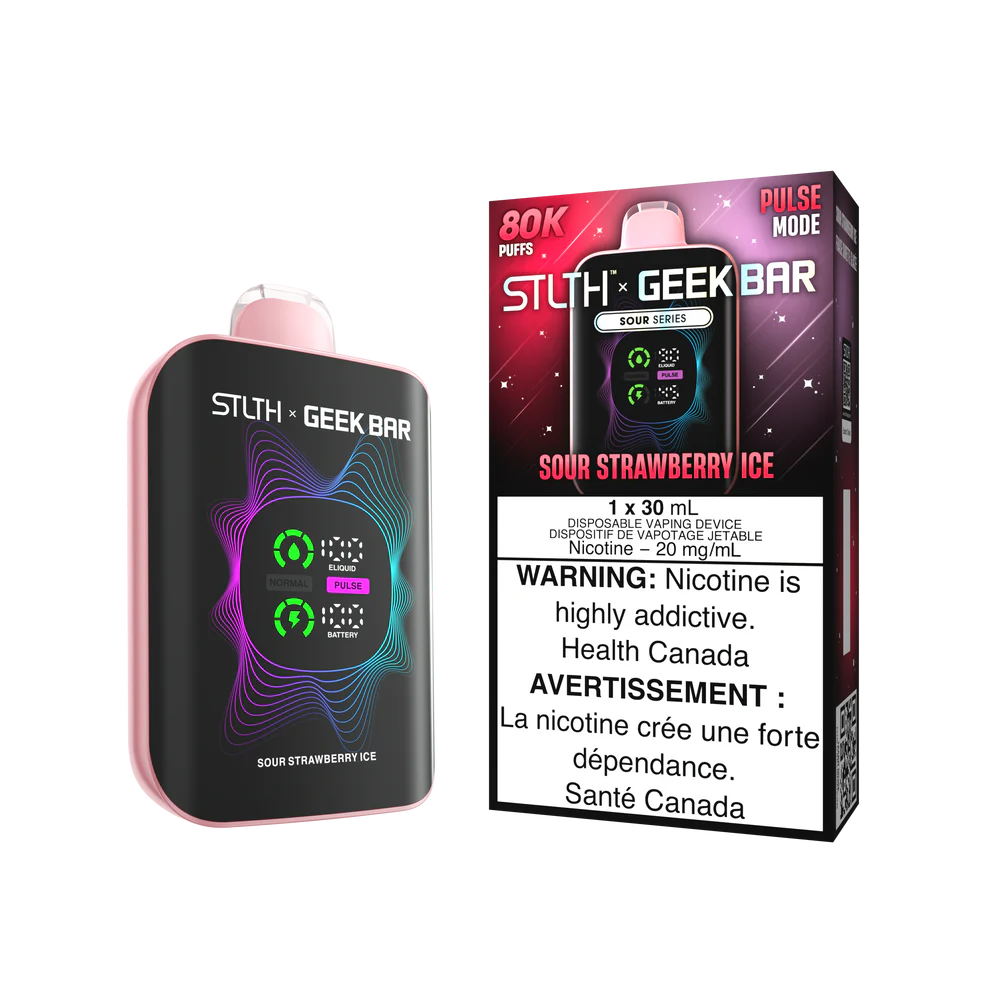 Stlth x Geek Bar sour strawberry ice 20mg Disposable
