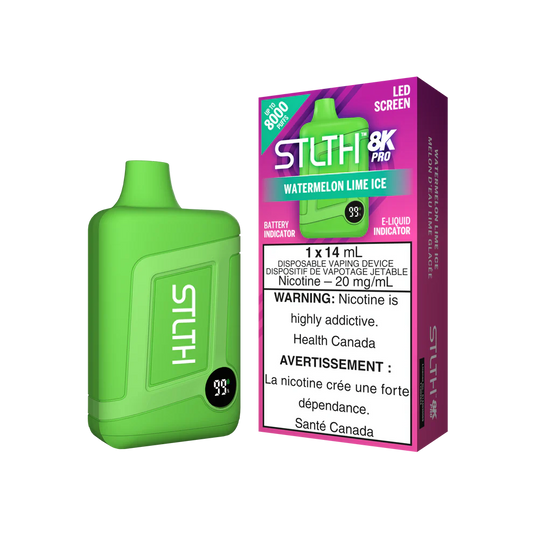 Stlth 8k Pro watermelon lime ice 20mg disposable