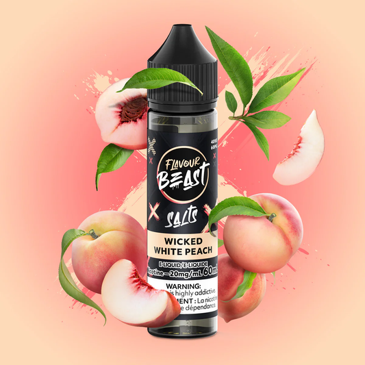Flavour Beast wicked white peach 20mg E-Liquid 60ml