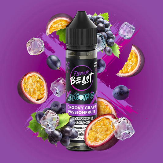 Flavour Beast groovy grape passionfruit iced 20mg E-Liquid 60ml