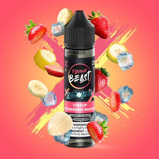 Flavour Beast str8 up strawberry banana 20mg E-Liquid 60ml