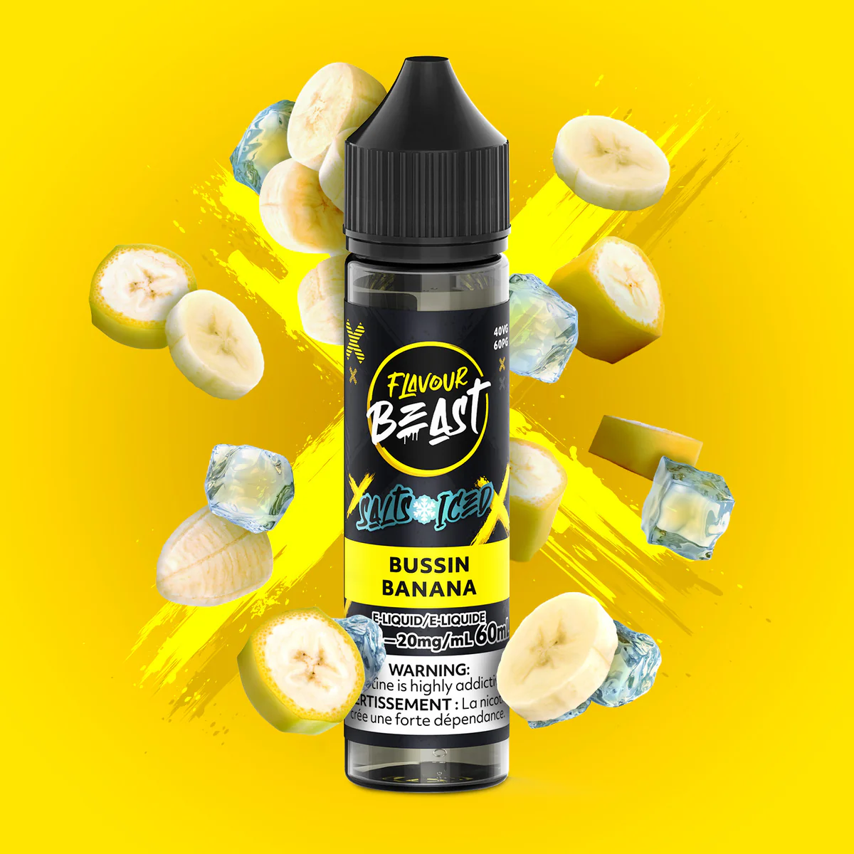 Flavour Beast bussin banana iced 20mg E-Liquid 60ml