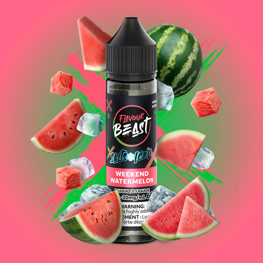 Flavour Beast weekend watermelon iced 20mg E-Liquid 60ml