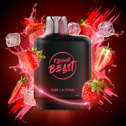 Flavour Beast Level X Ultra chuggin strawberry classic 20mg Disposable Pods