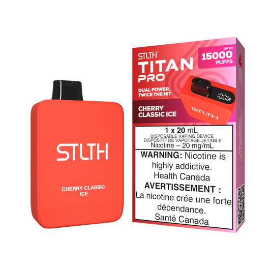 Stlth Titan Pro 15k cherry classic ice 20mg Disposable