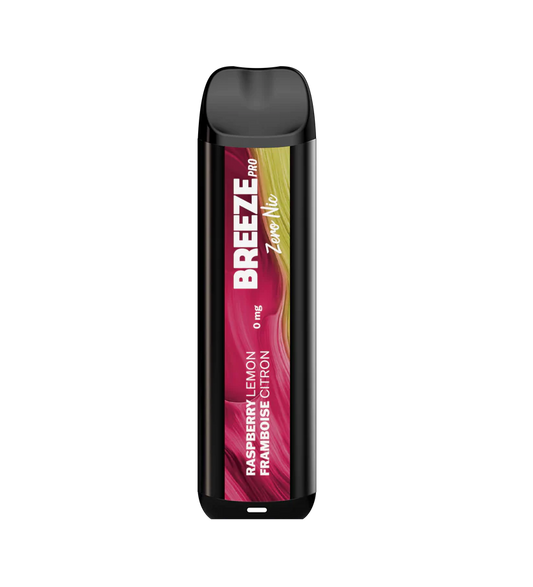Breeze Zero Nicotine raspberry lemon 2000 disposable
